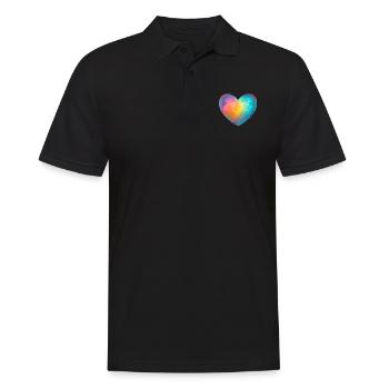 Fête des mères Fiançailles amoureuses Mariage Saint-Valentin - Polo Homme - noir - Devant - Kai (181cm)
