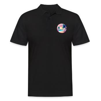 Soleil Vacances d’été Palmier Palmier Cadeau - Polo Homme - noir - Devant - Kai (181cm)
