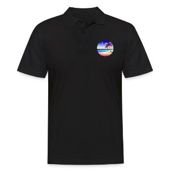 Vacances d’été Beach Island Palm Sun Palms - Polo Homme - noir - Devant - Kai (181cm)