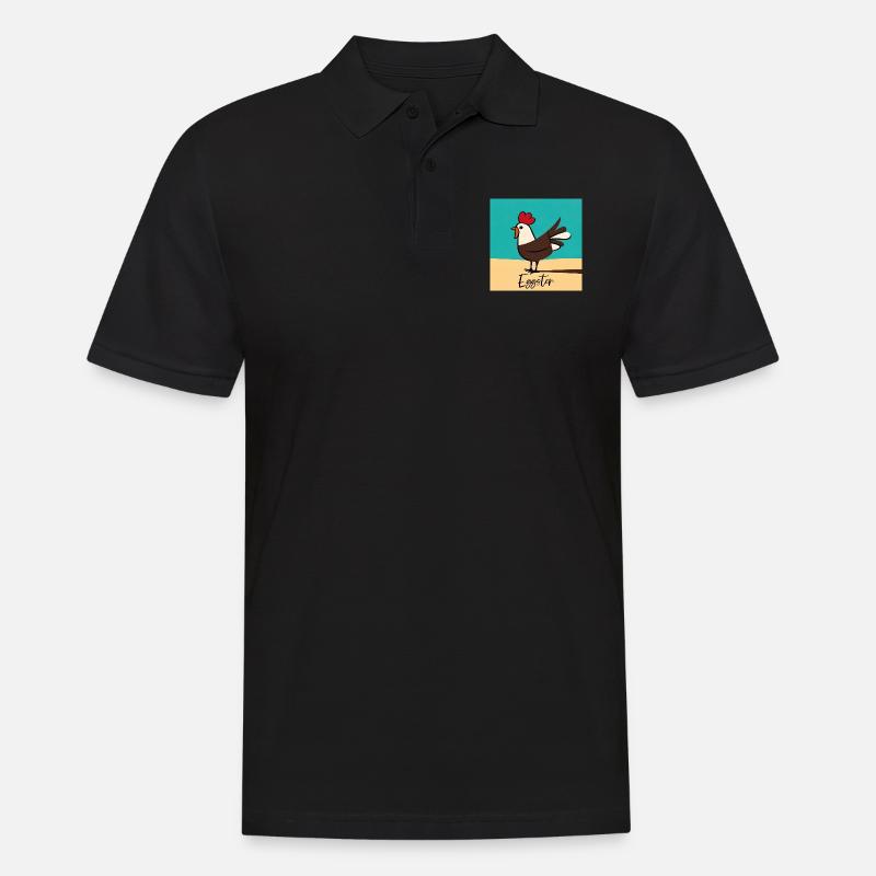 Eggster - Männer Poloshirt - Schwarz