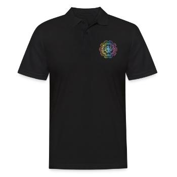 Live a life full of colors - Men's Polo Shirt - black - Front - Kai (181cm)