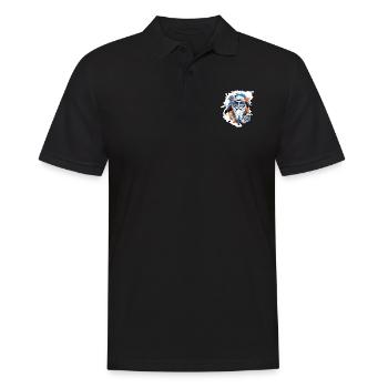 Opa biker siou - Männer Poloshirt - Schwarz - Vorne - Kai (181cm)