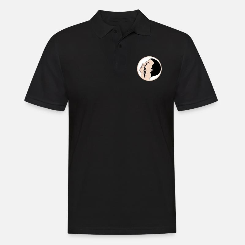 Träne der Zeit - Männer Poloshirt - Schwarz