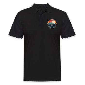 oldtimer Klassik - Männer Poloshirt - Schwarz - Vorne - Kai (181cm)