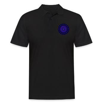 Mantra 1 - Männer Poloshirt - Schwarz - Vorne - Kai (181cm)