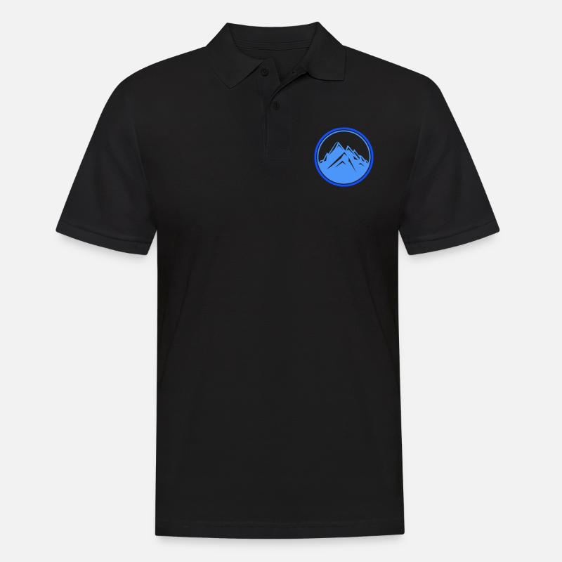 berge - Männer Poloshirt - Schwarz