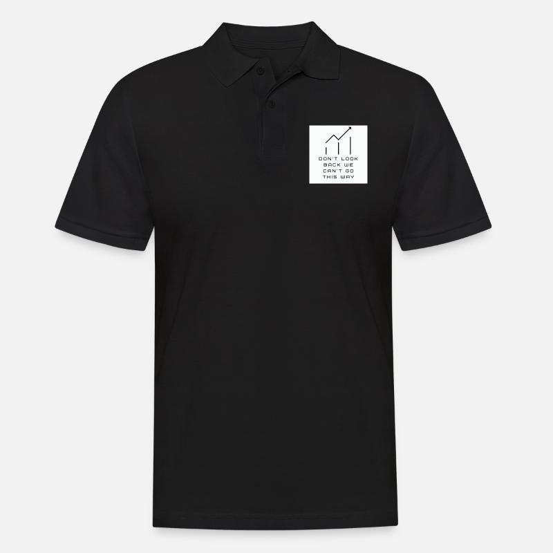 Don't look back - Männer Poloshirt - Schwarz