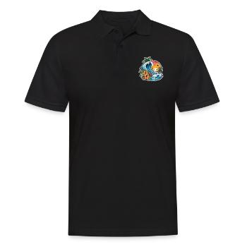 surf plage palmier soleil vacances - Polo Homme - noir - Devant - Kai (181cm)