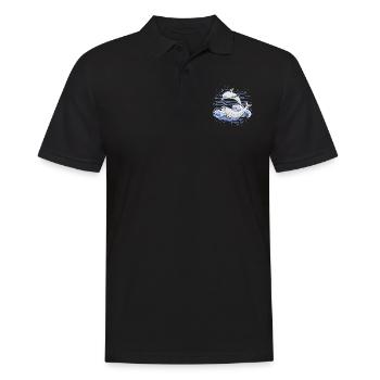 Delphine - Männer Poloshirt - Schwarz - Vorne - Kai (181cm)