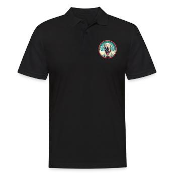 Labrador Retriever Hund Weihnachten, Liebe Hunde - Männer Poloshirt - Schwarz - Vorne - Kai (181cm)
