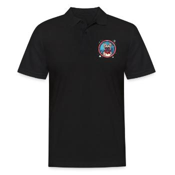 Bouledogue français chien de Noël, chiens d’amour - Polo Homme - noir - Devant - Kai (181cm)