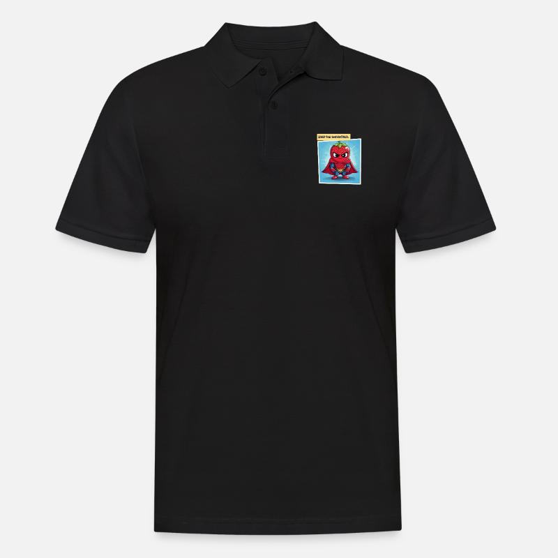Held vom Erbeerfeld - Männer Poloshirt - Schwarz