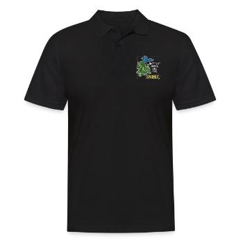 Paon coloré éclat drôle cadeau oiseau dire - Polo Homme - noir - Devant - Kai (181cm)