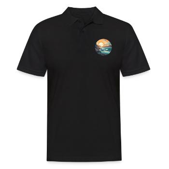 Plage rocheuse - Polo Homme - noir - Devant - Kai (181cm)