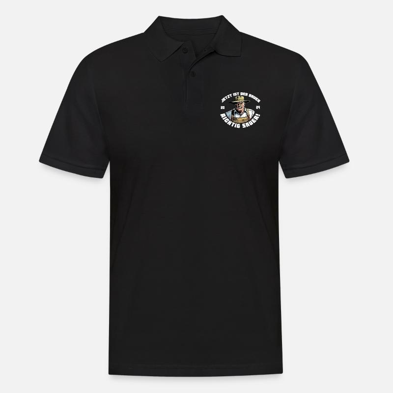 Bauernprotest - Männer Poloshirt - Schwarz