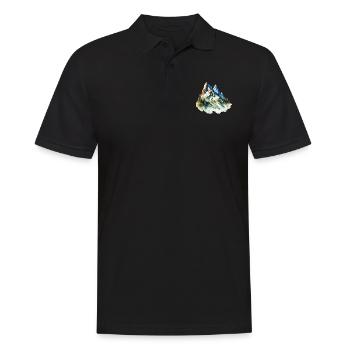 Erklimme die Berge - Männer Poloshirt - Schwarz - Vorne - Kai (181cm)