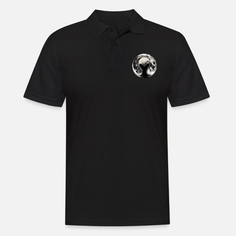 Clair de lune extraterrestre - Polo Homme - noir