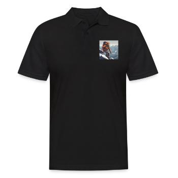 Bergsteigen - Männer Poloshirt - Schwarz - Vorne - Kai (181cm)
