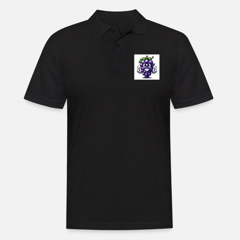 Weintrauben - Männer Poloshirt - Schwarz