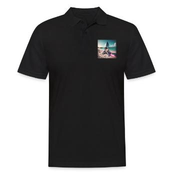 Summer To Mars - Männer Poloshirt - Schwarz - Vorne - Kai (181cm)