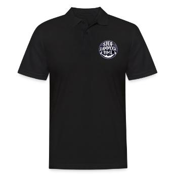 Funny Stop Hammock Time Relaxing Sleeping Camping - Men's Polo Shirt - black - Front - Kai (181cm)