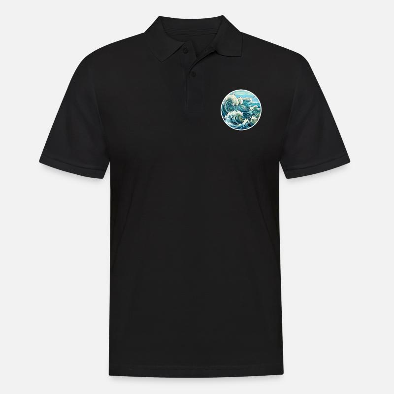 Waves - Men's Polo Shirt - black