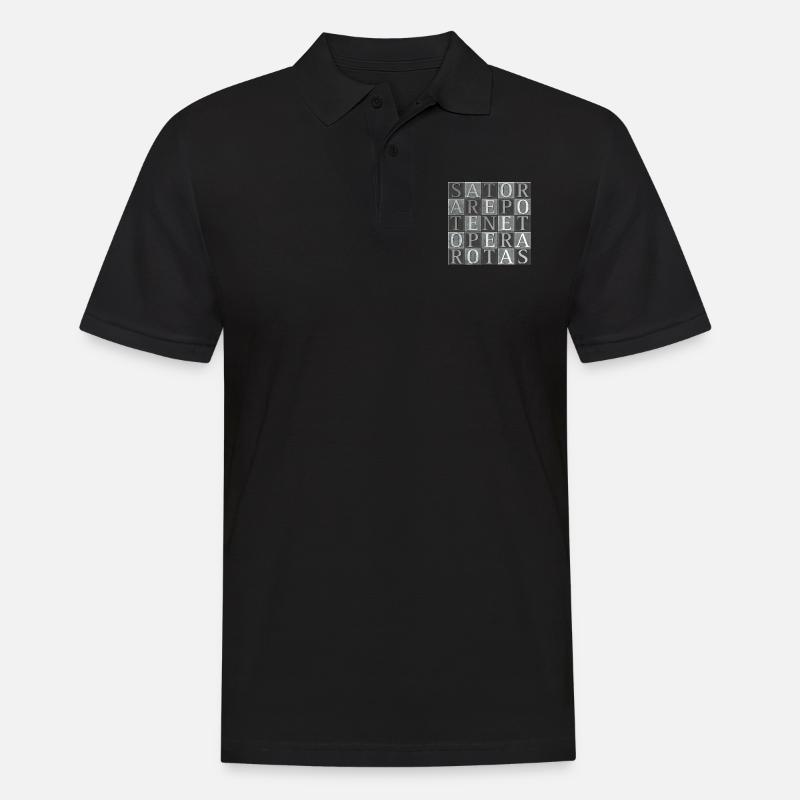 Sator Arepo - Männer Poloshirt - Schwarz