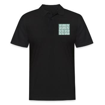 Motif de fleurs géométriques - Polo Homme - noir - Devant - Kai (181cm)