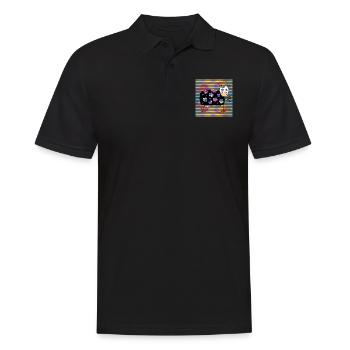 Kuh - Männer Poloshirt - Schwarz - Vorne - Kai (181cm)
