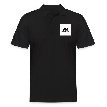 AK-Design Logo Random Serie - Männer Poloshirt - Schwarz - Vorne - Kai (181cm)