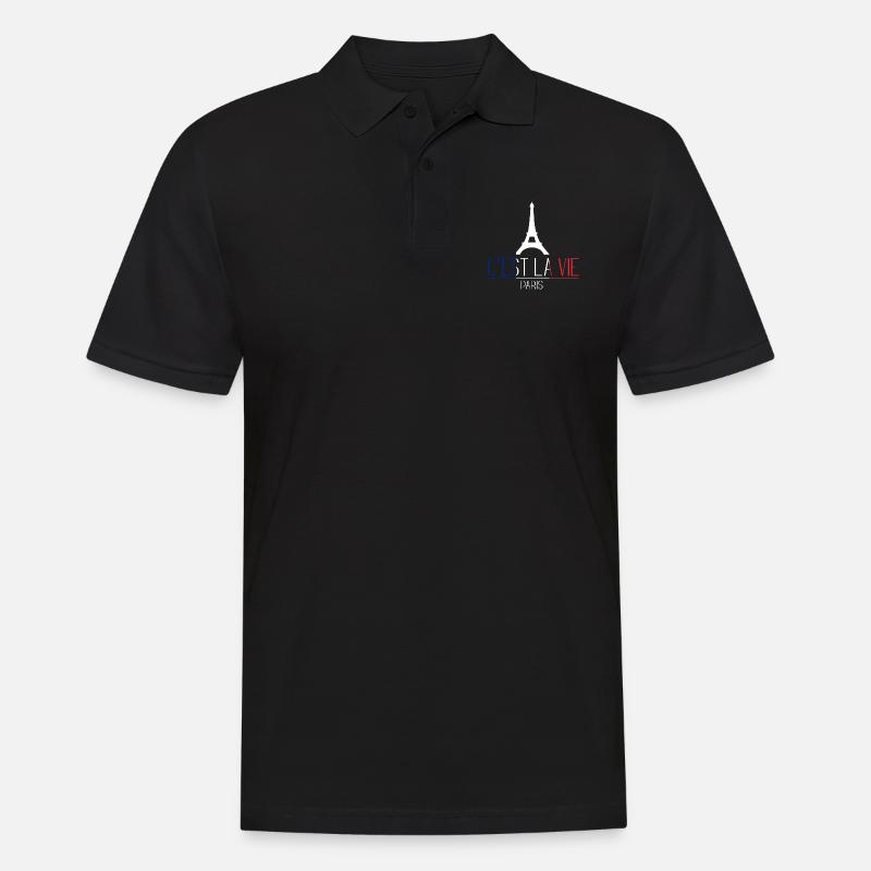 Dicton du drapeau français - Polo Homme - noir