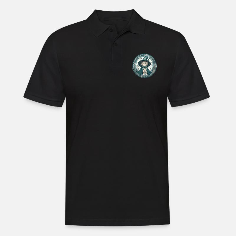 Chat Wizard Kitty - Polo Homme - noir