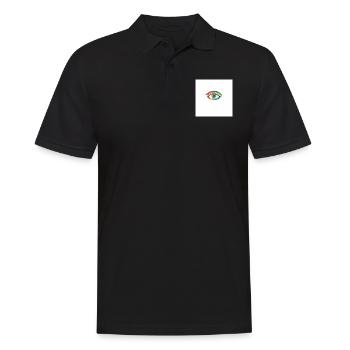 Bunte Auge - Männer Poloshirt - Schwarz - Vorne - Kai (181cm)