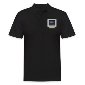 CRT Design - 404 Nicht gefunden - Männer Poloshirt - Schwarz - Vorne - Kai (181cm)