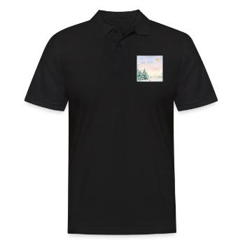 Winter Wonderland Snowy Landscape - Men's Polo Shirt - black - Front - Kai (181cm)