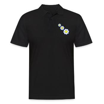 3 Marguerites Blanches Fleurs Printemps Eté Jolie - Polo Homme - noir - Devant - Kai (181cm)