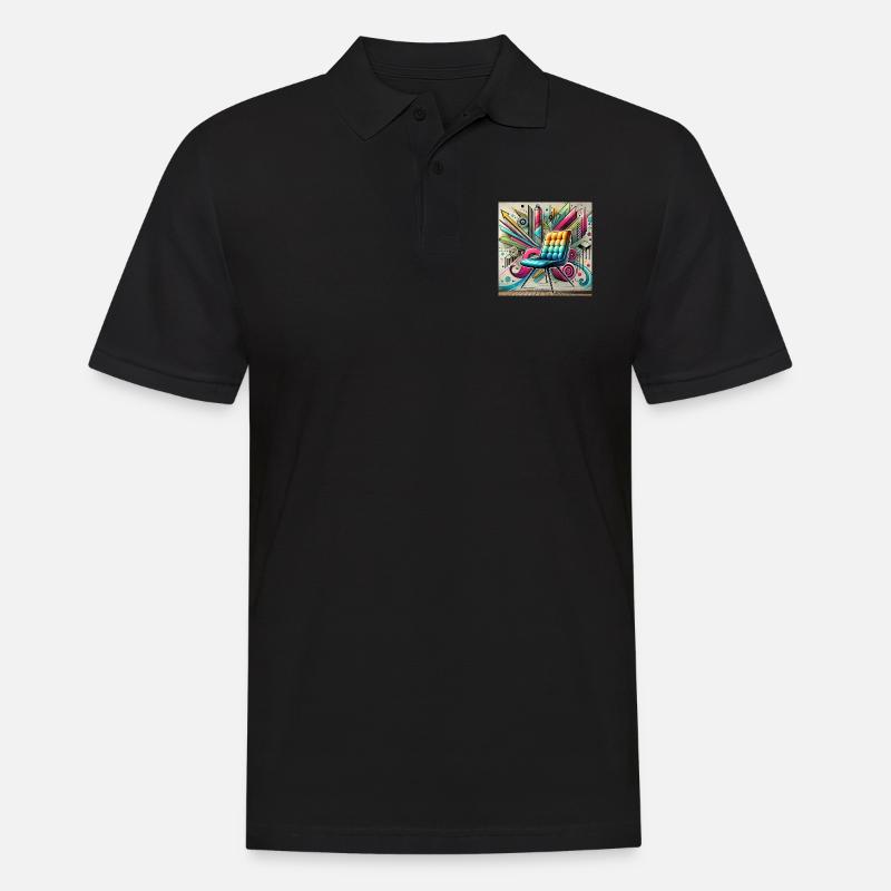 Stuhl Graffiti Möbelverkäufer - Männer Poloshirt - Schwarz