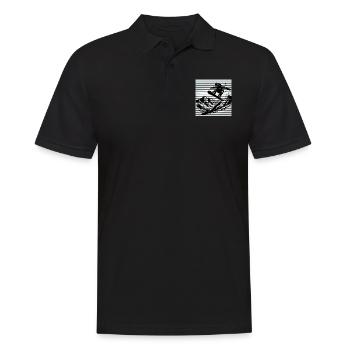 Snowboarder - Männer Poloshirt - Schwarz - Vorne - Kai (181cm)