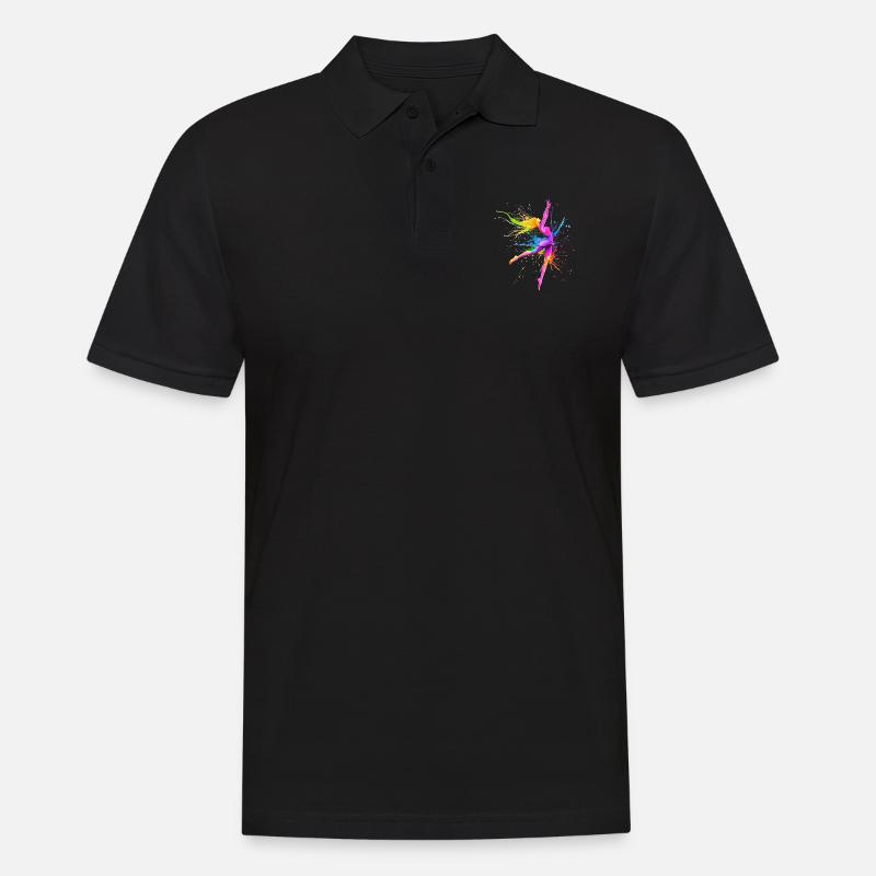 Danseuse Colorée Danseuse Professeur de Danse Cadeau - Polo Homme - noir