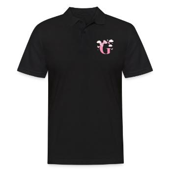 Lettre g rose nuages - Polo Homme - noir - Devant - Kai (181cm)