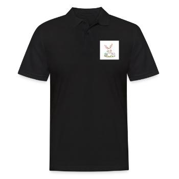 Süßer Osterhase - Männer Poloshirt - Schwarz - Vorne - Kai (181cm)