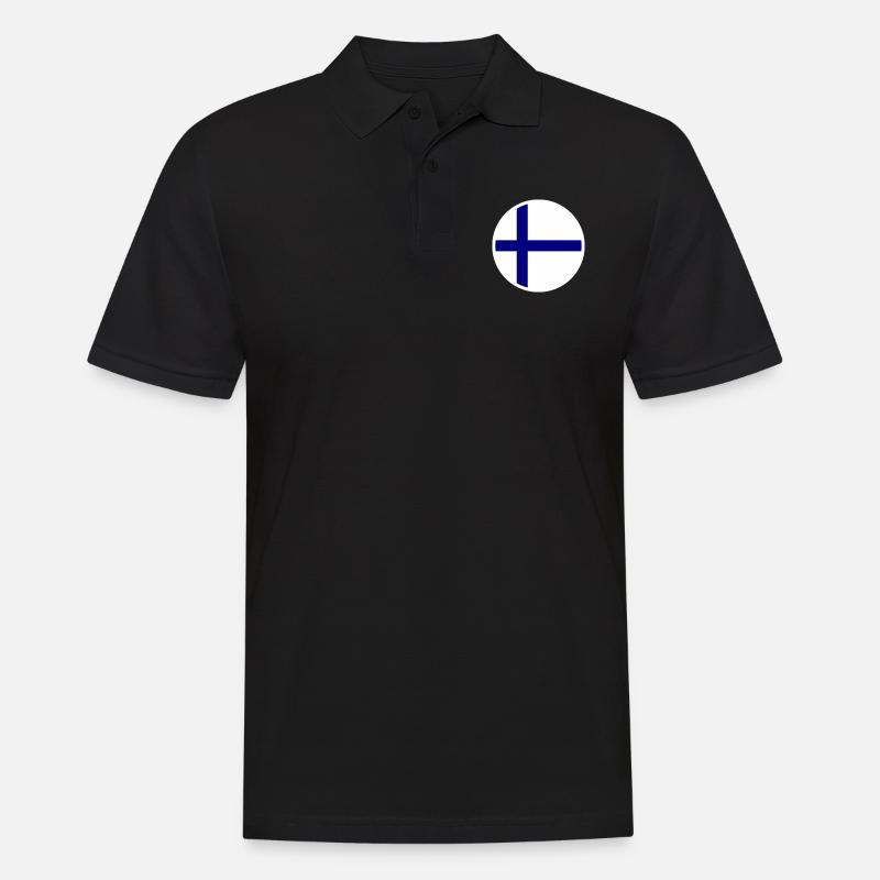 Drapeau de la Finlande Drapeau - Polo Homme - noir