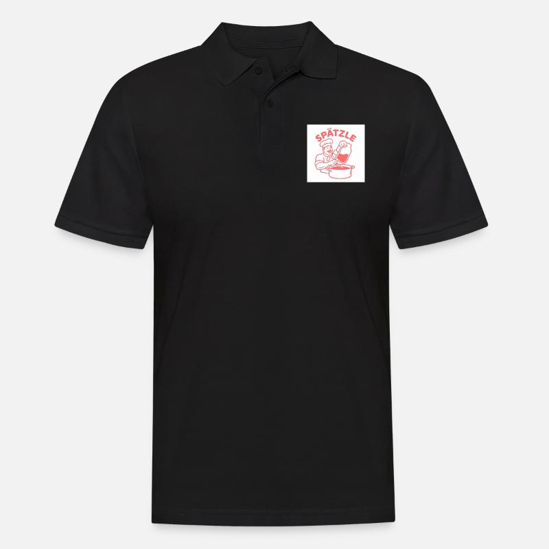 Spätzle - Männer Poloshirt - Schwarz