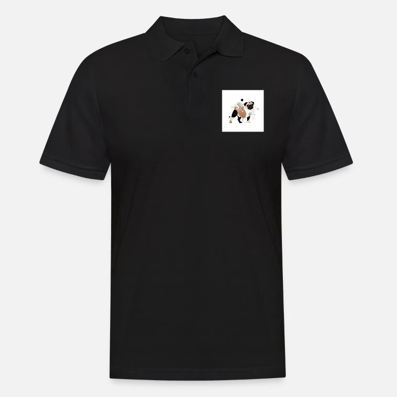 Mops - Männer Poloshirt - Schwarz