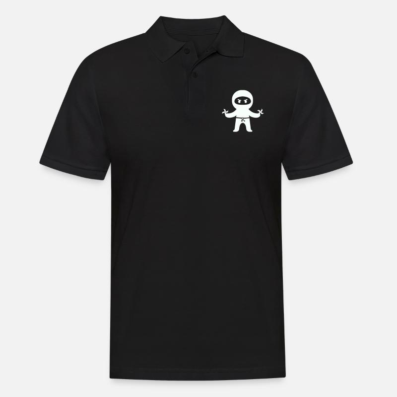 ninja 1 - Männer Poloshirt - Schwarz
