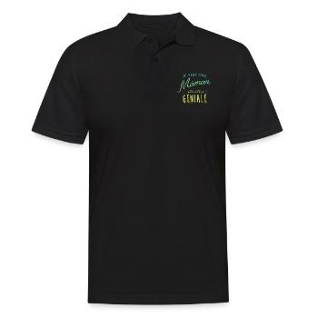 Je suis une Maman trooop geniale - Polo Homme - noir - Devant - Kai (181cm)