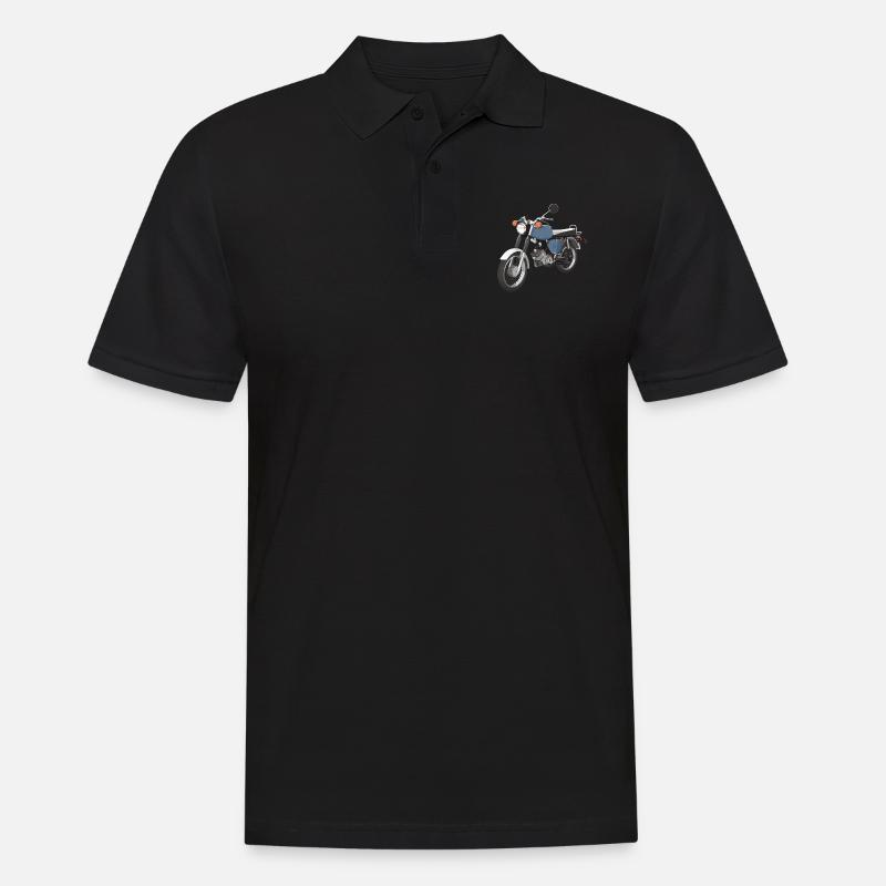 S50 blau - Männer Poloshirt - Schwarz