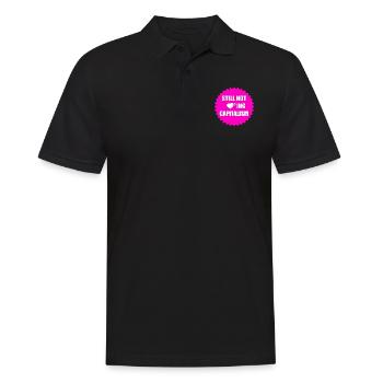 Still Not Loving Capitalism - Männer Poloshirt - Schwarz - Vorne - Kai (181cm)