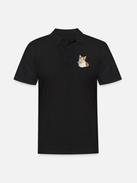chat Marie - Polo Homme - noir