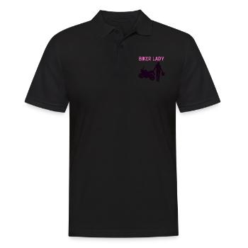 Biker Lady Bikerin Motorrad Geschenk Motorcycle - Männer Poloshirt - Schwarz - Vorne - Kai (181cm)